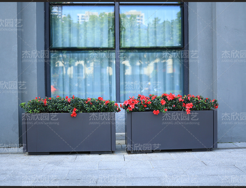 商業街不銹鋼花箱鈑金花箱金屬花箱